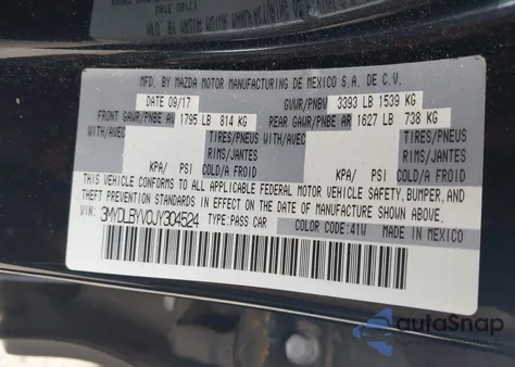 2018 Toyota Yaris Ia из США, поврежденный, VIN 3MYDLBYV0JY304524